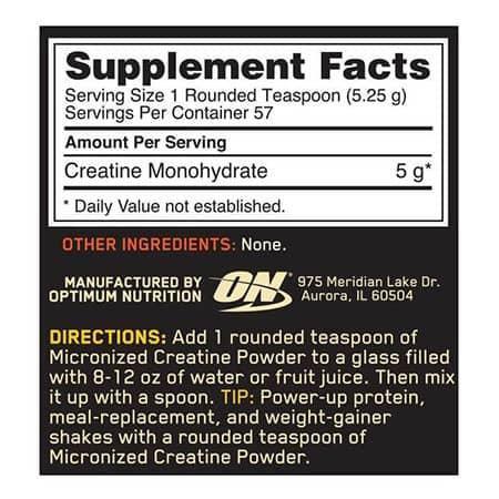 Optimum Nutrition Micronized Creatine Powder | Muscle Players