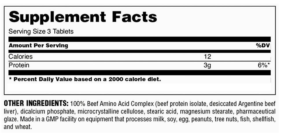 Universal Nutrition 100% Beef Aminos | Muscle Players